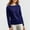 32#Dark Blue, variant on Womens Sweaters Casual Long Sleeve V Neck Lightweight Crochet Pullover Sweater Tops Vintage Dresses For Women Golf Skirt