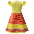 thumbnail image 2 of Little Girls Princess Peach Costume Dress 3D Pattern Halloween Cosplay Dress Up, 3-8 Year, 2 of 7