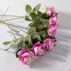 thumbnail image 4 of 10 piezas de rosas artificiales JINMJMXG flores de seda capullos de rosa falsos rosa oscuro, 4 of 5