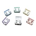 thumbnail image 1 of Pinces à Pousser en Métal Transparent avec Étui de Rangement Pince Polyvalente pour Reliure pour Ourlet de Pantalon Livre Documents Pince Réutilisable Colorée pour Papier pour Bureau École Organisation à la Maison, 1 of 8
