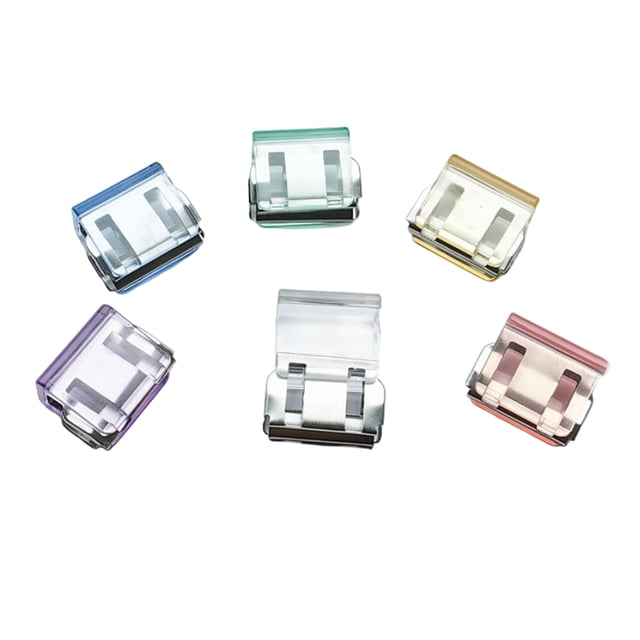 Pinces à Pousser en Métal Transparent avec Étui de Rangement Pince Polyvalente pour Reliure pour Ourlet de Pantalon Livre Documents Pince Réutilisable Colorée pour Papier pour Bureau École Organisation à la Maison