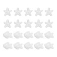 thumbnail image 1 of Uxcell 20 Pcs Cuentas de Porcelana de Pez Estrella de Mar, 8 mm Cuentas de Cerámica Oceánicas Hechas a Mano para Pulsera Collar Arete Fabricación de Joyas Manualidades DIY, Blanco, 1 of 6