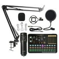 thumbnail image 1 of BM800 V10XPro Mixer Sound Card Studio Audio Mixer Singing Noise Reduction Microphone Voice Live Broadcast Phone Computer Record, 1 of 7