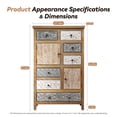 thumbnail image 3 of Vintage Tall Wooden Accent Cabinet with 7 Drawers & 2 Doors, Rustic Multicolor Carved Storage Chest for Living Room, Bedroom, Bathroom, Farmhouse Style Decor (27.76" L x 14.37" W x 47.44" H) No.0022, 3 of 8