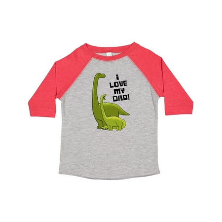 

Inktastic I Love My Dad with Baby and Daddy Brontosauruses Gift Toddler Boy or Toddler Girl T-Shirt