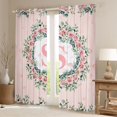 thumbnail image 2 of jejeloiu Kawaii Flowers Blossom Curtains Pack of 2 (42x84 Each),Happy Valentine'S Day Curtains Blackout,First Letter S Bedroom Curtains For Girls,Super Cozy Room Decor, 2 of 6