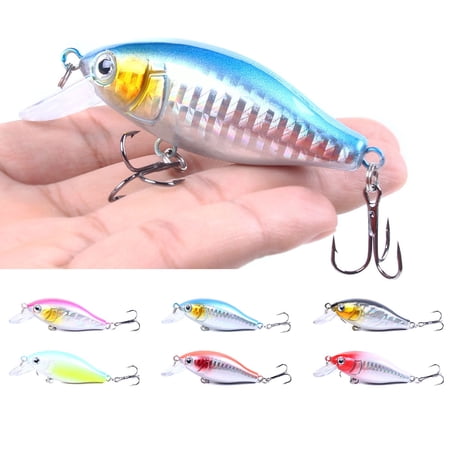 HENGJIA Crankbaits Fishing Lures, Square Bill Crankbait, Bass Fishing Lure, 3D Eyes Fishing Gear Trout Lure for Shallow Water, Freshwater, Saltwater