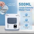 thumbnail image 4 of Aire acondicionado 5W Ventilador de enfriamiento portátil personal 500ml Humidificador de agua ajustable Enfriador Scienceny HA006364-00B, 4 of 6