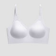 thumbnail image 2 of Swuxness Women's Push Up Wireless Bra, Womens Bras, Women Seamless Padded Bra with Back Straps Comfortable Breathable Everyday Wear Bra White, 38/85B, 2 of 5