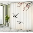 thumbnail image 5 of Ambesonne Japanese Shower Curtain, Cherry Trees in Spring, 69"Wx70"L, Red Grey Ecru, 5 of 5