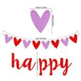 thumbnail image 2 of YujiCraft "Happy Valentine's Day" Glitter Heart Garland, Decorative Banner for Party, Wedding, Home, Anniversary Celebration Decor,B, 2 of 5