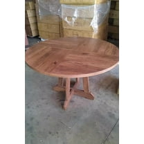 Luku 47" Round Dining Room Table - Sturdy Wood Table with Criss-Cross Base