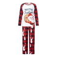 thumbnail image 2 of Elippeo Family Matching Christmas Pajamas, Baby Romper/Letter Santa Print Tops and Elk Christmas Tree Print Plaid Pants Sleepwear Set, 2 of 10