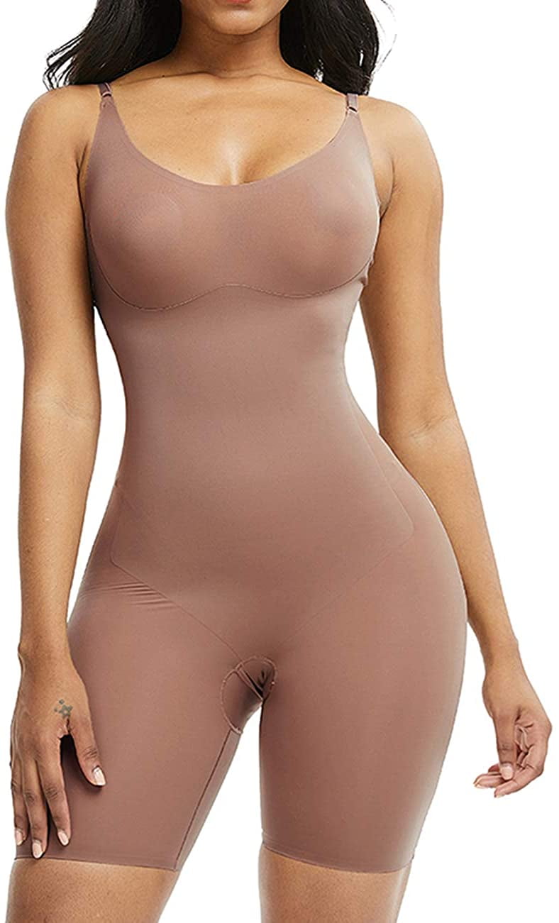Fanteecy Womens Zipper Tummy Control Corset Post Surgery Girdle Full Body Shaper Cincher Shapewear Bodysuit Shorts
