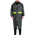 thumbnail image 2 of JOANKDMI Raincoat for Men with Hood Long Waterproof Heavy Duty Rain Jacket with Reflective Strip Windproof Trench Coat for Work Fishing Hiking Outdoor Emergency Gear, 2 of 6