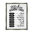thumbnail image 3 of Stupell Industries Kitchen Opening Times Humorous Antique Text Style Graphic Art Luster Gray Floating Framed Canvas Print Wall Art, Design by Lettered and Lined, 3 of 5