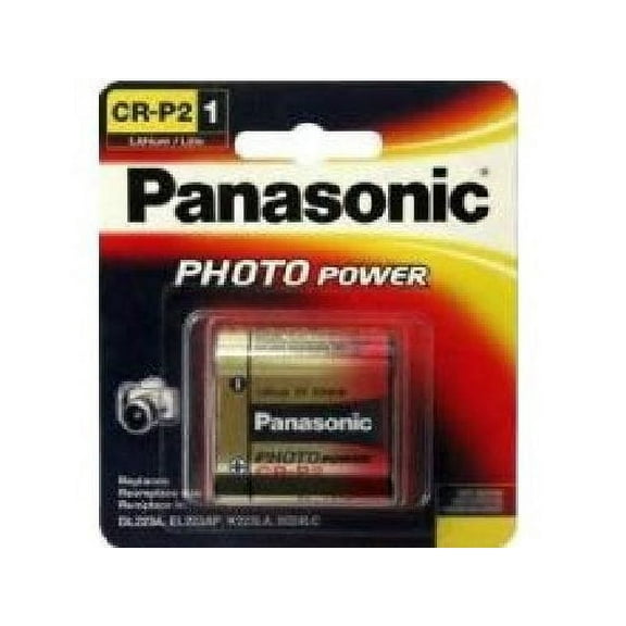 25 x Panasonic CR-P2 (223A) 6 Volt Lithium Batteries (On a Card)