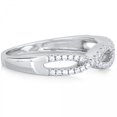 thumbnail image 3 of Silver Twists With Micro Set Cubic Zirconia Ring, 3 of 3