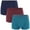 Dark Crimson/Navy/Saxony Blue, variant on INNERSY Men's Micro Modal Boxer Briefs No Show Short Leg Trunks Underwear 3 Pack (L, Dark Crimson/Navy/Saxony Blue)