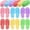 Multi-color, variant on 24 Pairs Disposable Pedicure Slippers,10.2x4.3In White Unisex Foldable Pedicure Slippers for Nail,Salon,Wedding Shower