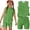 Green, variant on Summer Outfits for Kids Girls Size 8 Girls 2 Piece Outfits Cute Clothing Sets Vacation Sleeveless Tee Top and Y2K Shorts Athletic Activewear Green 7-8 Years