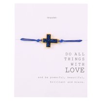 SUSHANG Cross Wax Rope Bracelet Crystal Cluster Resin Wax Rope Bracelet Bracelet Bracelet