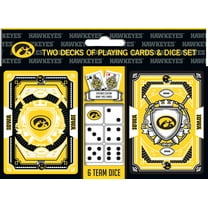 MasterPieces Officially Licensed NCAA Iowa Hawkeyes 2-Pack Playing cards & Dice set for Adults