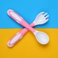 thumbnail image 4 of Cuchara Irfora Juego de cuchara y tenedor para bebés Estuche de viaje Mango flexible y antideslizante Cuchara de entrenamiento para bebés con caja de almacenamiento Vajilla portátil para bebés para be Irfora Cuchara, 4 of 7