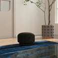thumbnail image 4 of Jennifer Taylor Home Fuji 15" Mushroom Footstool Ottoman, Ebony Black Boucle, 4 of 6