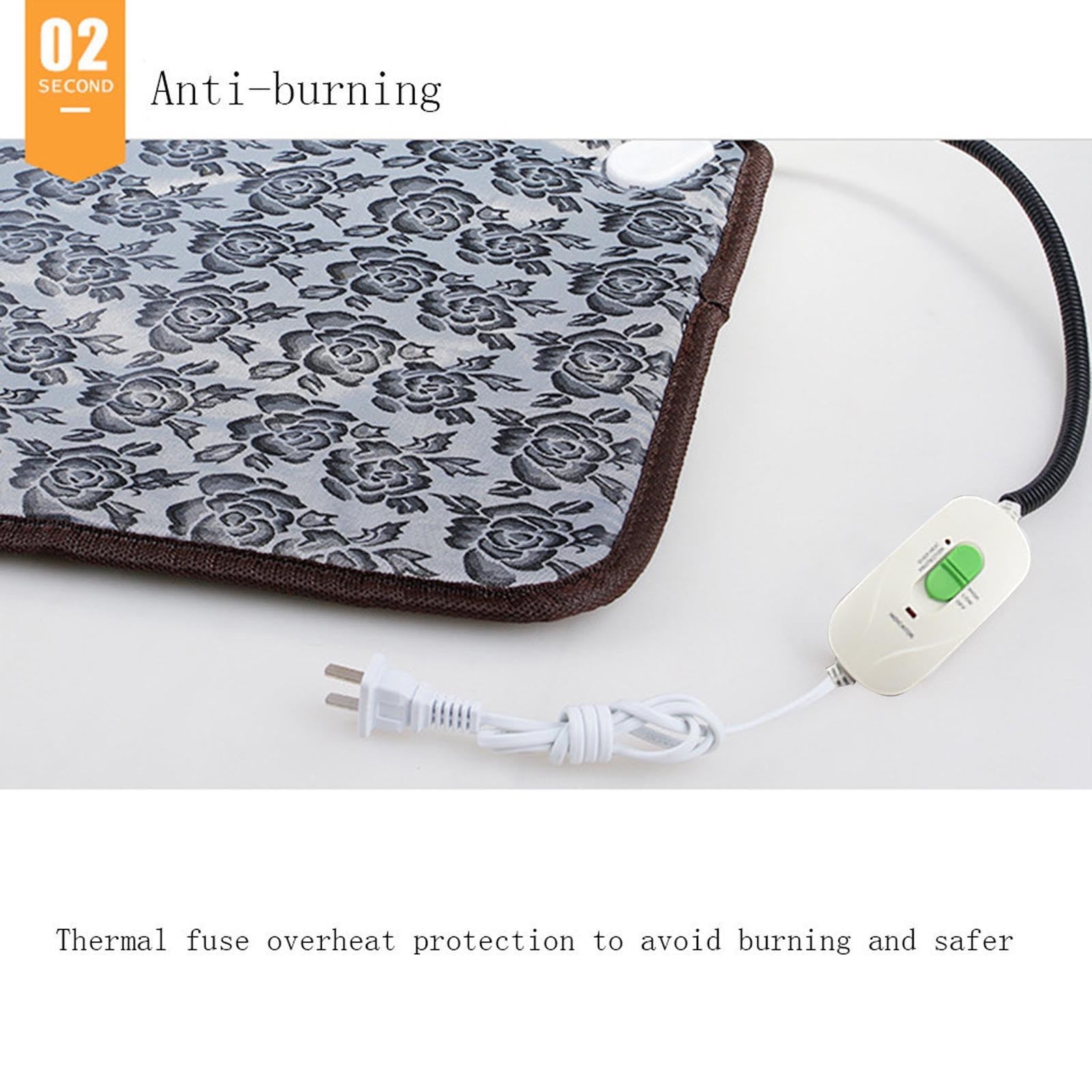 Pet Heating Pad Outdoor Waterproof Electric 18"X18" Dog Heating Pad Outdoor Large 3d Jacquard Heated Pet Mat Plug In Pet Heated Pad Dog Heater Pad Heated Dog Beds For Large Dogs