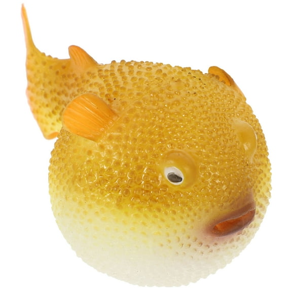 TABLZONE Yellow Rubber Fake Fish for Aquarium Tank Decoration, Simulated Fish, 1 Piece