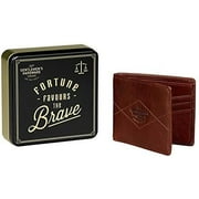Gentlemen's Hardware Genuine Leather Bi Fold Wallet with RFID Blocking, Brown