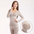 thumbnail image 4 of Womens Thermal Underwear Set Long Winter Clothes Base Layer Cuddle Duds Top and Bottom Thermals Sets, 4 of 6