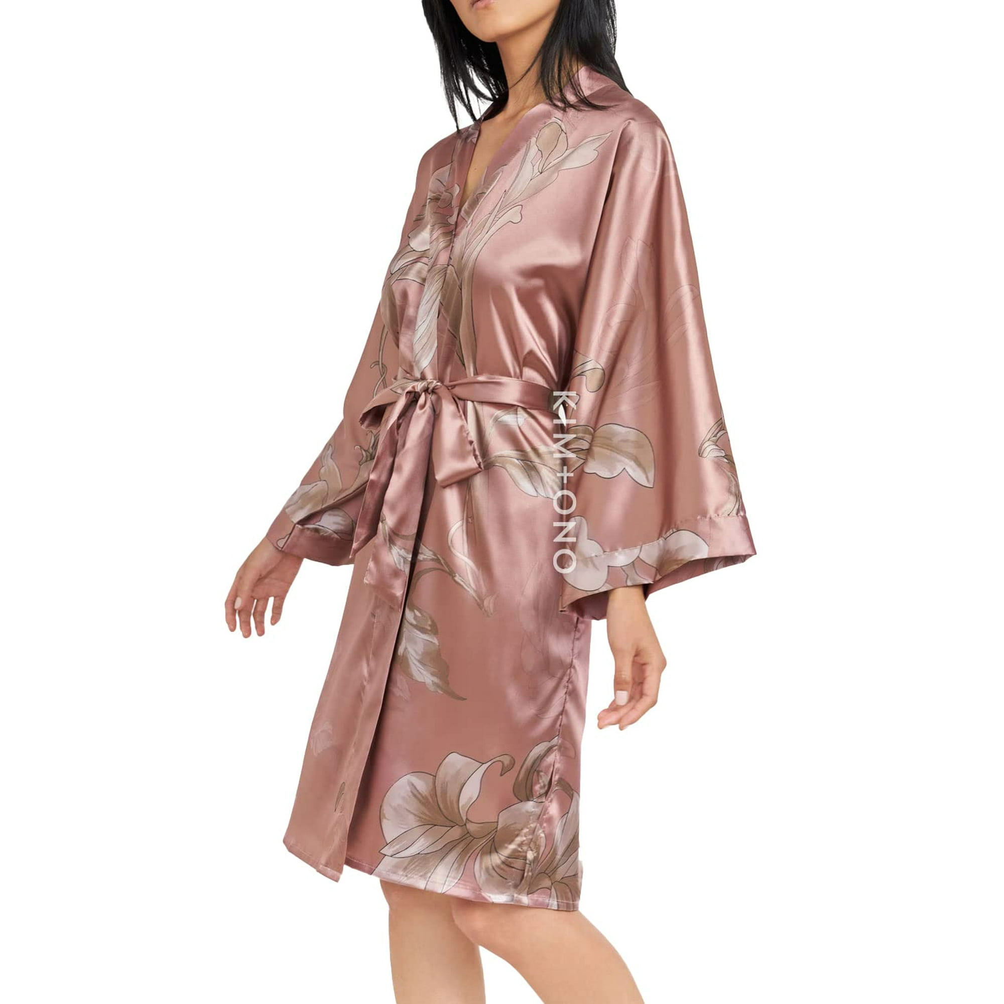 Kimono dress satin best sale