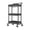 Black#2, variant on Large Mobile Storage Cart with Wheels 3-Tier Adjustable Shelving Unit for Kitchen Bathroom Snack Organization White Plastic Organizer Rack