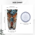 thumbnail image 4 of Picia Butterfly and Bloom Beauty Pattern 20 oz Tumbler Stainless Steel Vacuum Insulated Coffee Ice Cup Double Wall Travel Flask Dual Lid Water Bottle, Eco-friendly Car Cup-Without Straw, 4 of 8