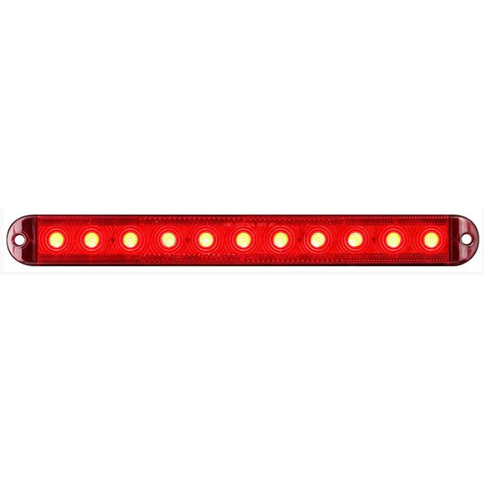 Optronics Stl69rbp Trailer Light Stop Turn Tail Thinline Sealed Red Led 15 Inch Length X 1 5 8 Width Polycarbonate Lens And Housing