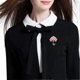 thumbnail image 3 of Women Brooch Pin Decor Gift Dress Accessories Women Fashion Umbrella Flower Rhinestone Inlaid Brooch Pin Jacket Collar, 3 of 4