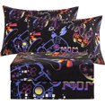 thumbnail image 1 of Pink Moon Unicorn Kids Sheet Set Full Piece Cute Printed Microfiber Bed Sheets for Girls Deep Pocket, 1 of 7