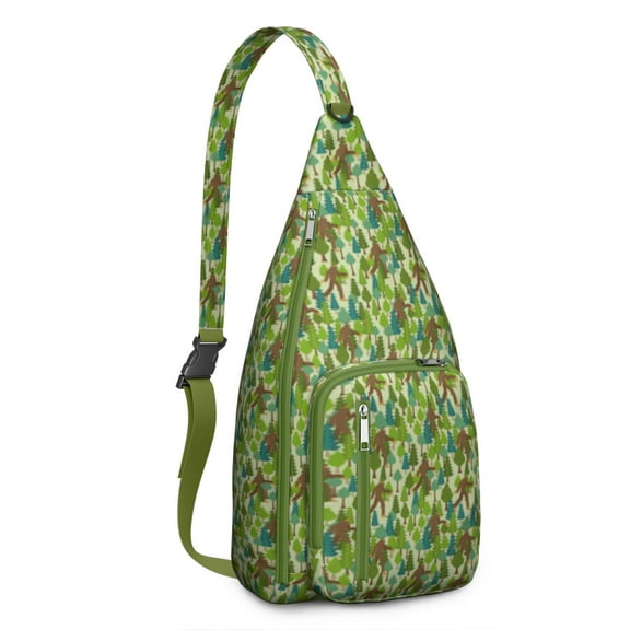 Bigfoot Hiking Sling Backpack – Mythical Sasquatch Crossbody Bag for Outdoor Adventures, Camping & Travel