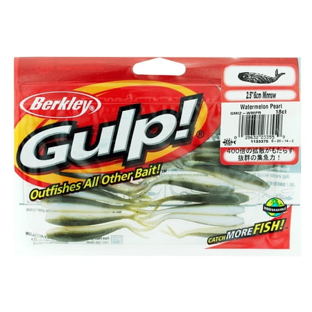 Berkley Gulp! Minnow Soft Bait 2 1/2 Length Watermelon Pearl Per 18