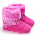 thumbnail image 4 of Honeeladyy Toddler Kid Shoes Winter Toddler Baby Boys Girls Leopard Thicken Velvet Snow Hot Pink Sales Online, 4 of 9