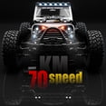 thumbnail image 2 of Coche Rc 4WD 1/16 Monster Truck All Terrains 70km/h 2.4GHz RC Vehículo con faros LED, 2 of 9
