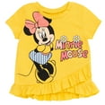 thumbnail image 4 of Disney Minnie Mouse Floral Infant Baby Girls Crossover T-Shirt and Chambray Shorts Outfit Set Infant to Little Kid, 4 of 5