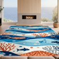 thumbnail image 2 of Design&I 2'x3' Ultra Soft Door Mat, Classroom Ocean Animals Whale Octopus Starfish Underwater Under None Fluffy Washable Easy Care Indoor rug for Bedside Entryway, 2 of 7