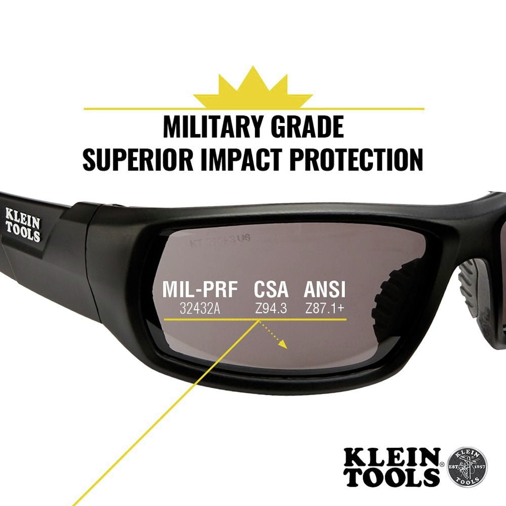 Klein Tools Pro Safety Glasses Full Frame Gray Lens