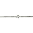 thumbnail image 3 of White Sterling Silver bracelet Chain style Rope Diamond-cut 8 in 1.5 mm, 3 of 4