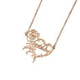 thumbnail image 1 of Personalized Heart and Rose Shaped Custom Name Necklaces Jewelry Gift for Women, 1 of 4