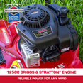 thumbnail image 5 of Hyper Tough 20" 125cc Gas Powered Walk-Behind Push Lawn Mower with Briggs & Stratton Engine, Red, 5 of 11