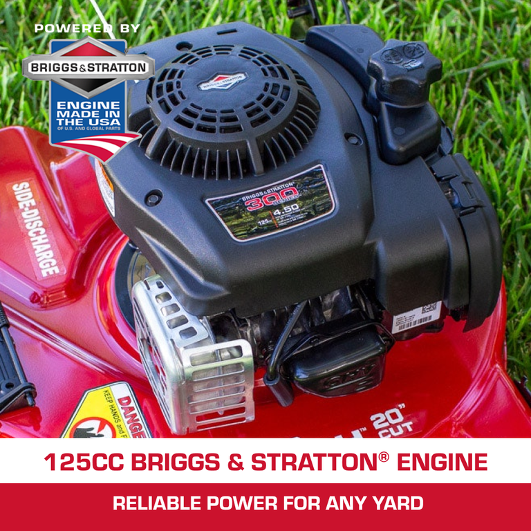 Free Shipping! Hyper Tough 20-inch Gas Push Lawn Mower with 125cc